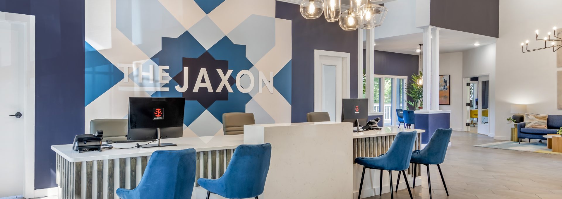 the reception area at The  Jaxon