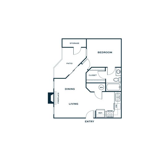 a floor plan of a two bedroom apartment at The  Jaxon