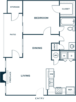 a floor plan for a two bedroom apartment at The  Jaxon